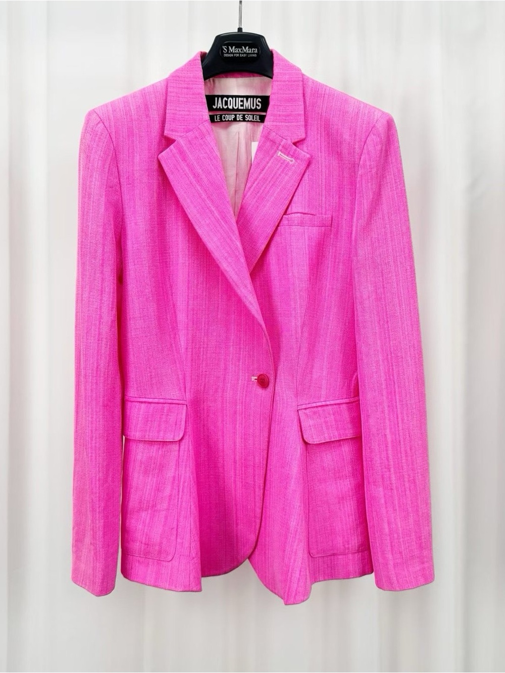 🚩steal Jacquemus Women's Pink Single-Button Blazer
